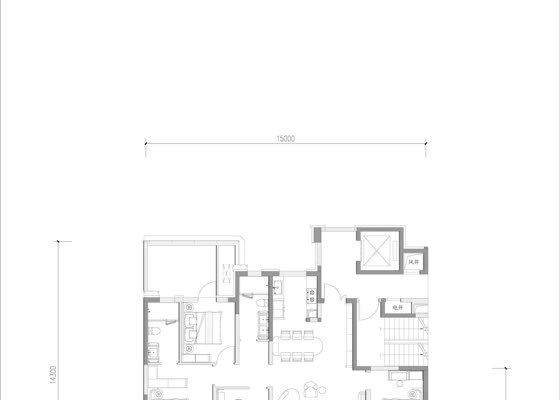 建面约125㎡户型