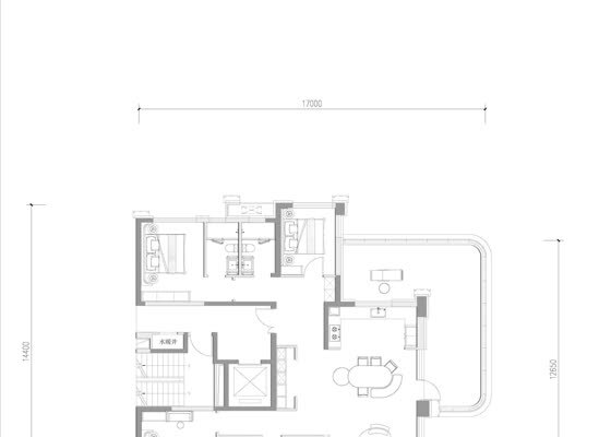 建面约139㎡户型