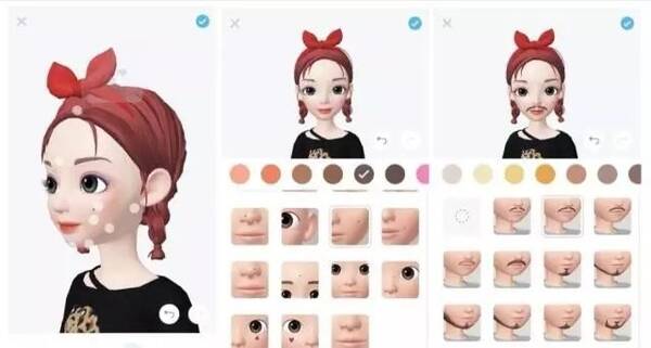 套路基本上是这样: 第一步:拍照让ZEPETO识别面部特征,创建好基本的个人虚拟形象。 第二步:针对面部进行精细打磨,俗称捏脸。 第三步:穿衣搭配,房间装饰。 第四步:用虚拟形象开启你的社交之旅,制作表情包、拍视频、与同样开通了ZEPETO的偶像、朋友云合影。