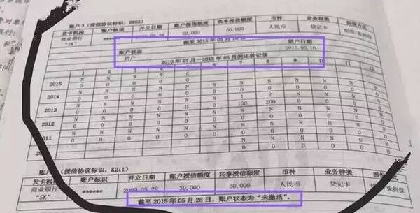 此外,新版征信报告的销卡也有还款记录,同样也是记录最近的5年,就连