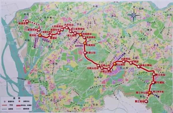 值得一提的是东莞地铁1号线一期将与深圳地铁6号线支线广州地铁5号图片