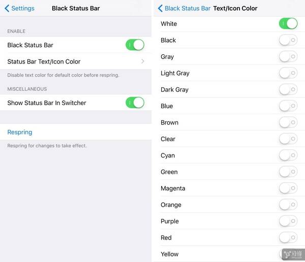 ios10不越狱dock栏透明_ios9恢复到未越狱状态_越狱修改状态栏