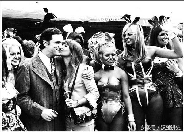 一些花花公子创始人休·海夫纳年轻时的老照片