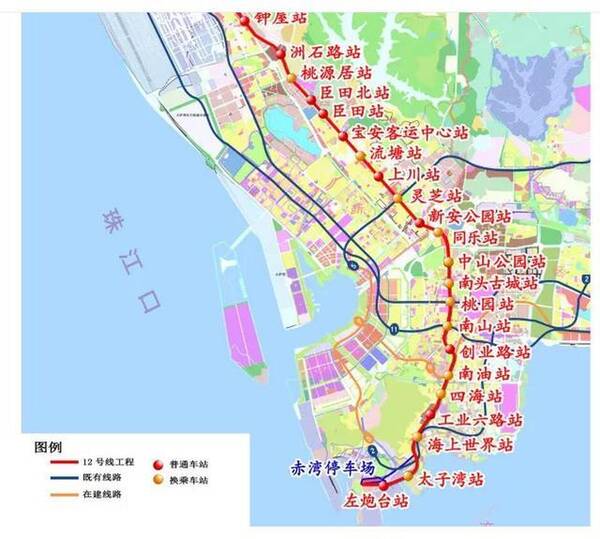 深圳地铁13号线是连接深圳湾口岸与公明的市域快线,跨南山区,宝安区图片