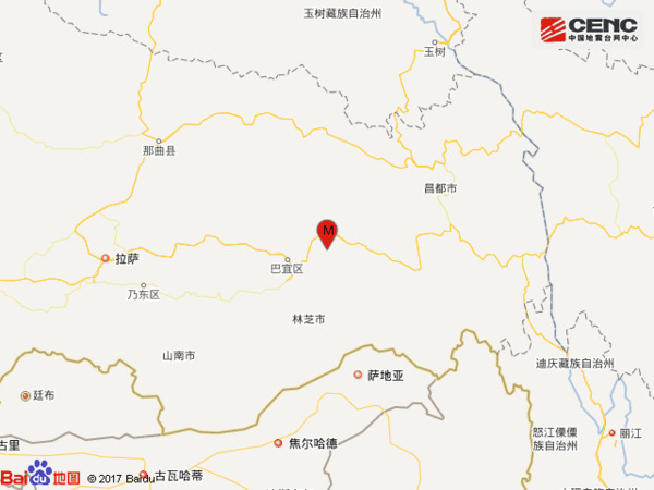 西藏林芝市巴宜区发生5.0级地震图片