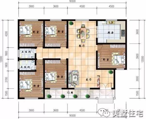 五款一层农村自建房图纸推荐,便宜空间也足够的一层小