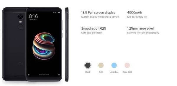 高通636处理器新机红米Note5 Pro印度首销瞬