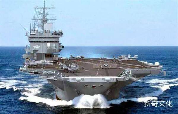 世界最大航母罕见出现, 排水量12万吨, 远超美