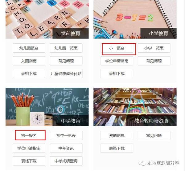 2018深圳各区学位申请小一初一报名网址汇总
