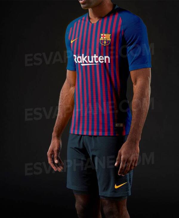 巴萨下赛季球衣谍照曝光,继续沿用红蓝竖条纹