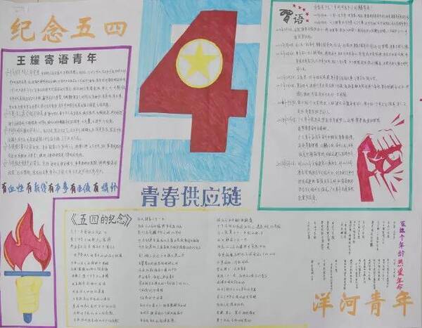 蓝洋河,红五月,看看这些洋河人的手抄报