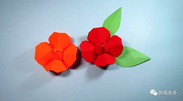 简单的折纸花朵,看一遍就能学会山茶花的折法