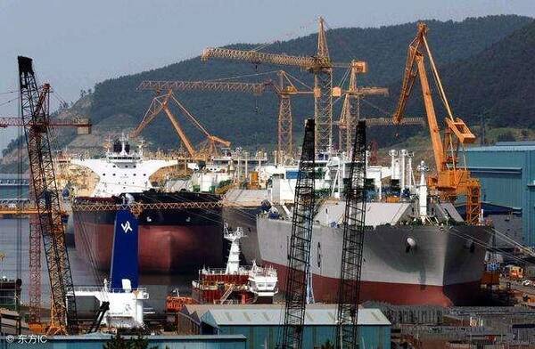 全球造船业最发达国家是中日韩,2018年韩国接