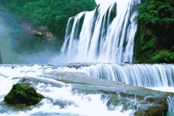 壁纸 风景 旅游 瀑布 山水 桌面 640_427 gif 动态图 动图