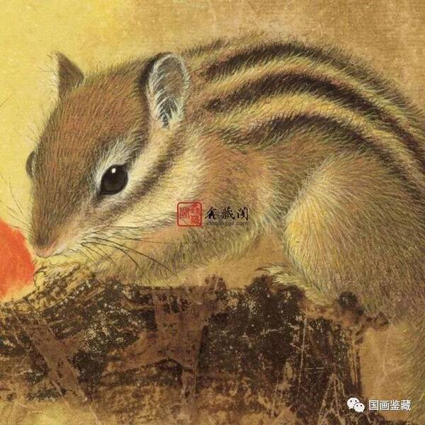 书画联盟丨松鼠画法详解,工笔国画松鼠葡萄的