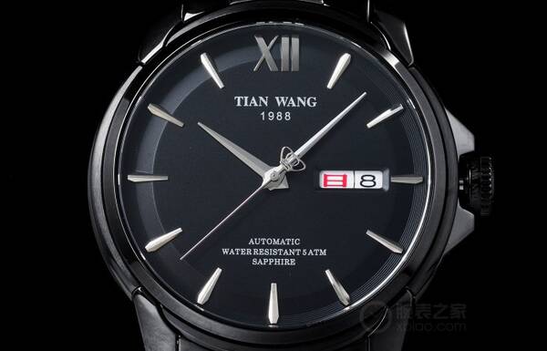格风采 品鉴天王表征服者系列黑色钢款自动腕表