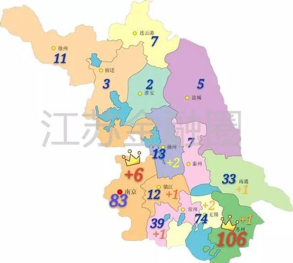 江苏上市公司城市地图来了图片