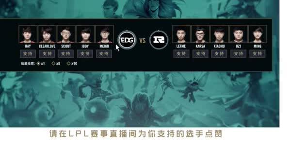 LPL赛事出选手人气等级Uzi预定最强王者,网友