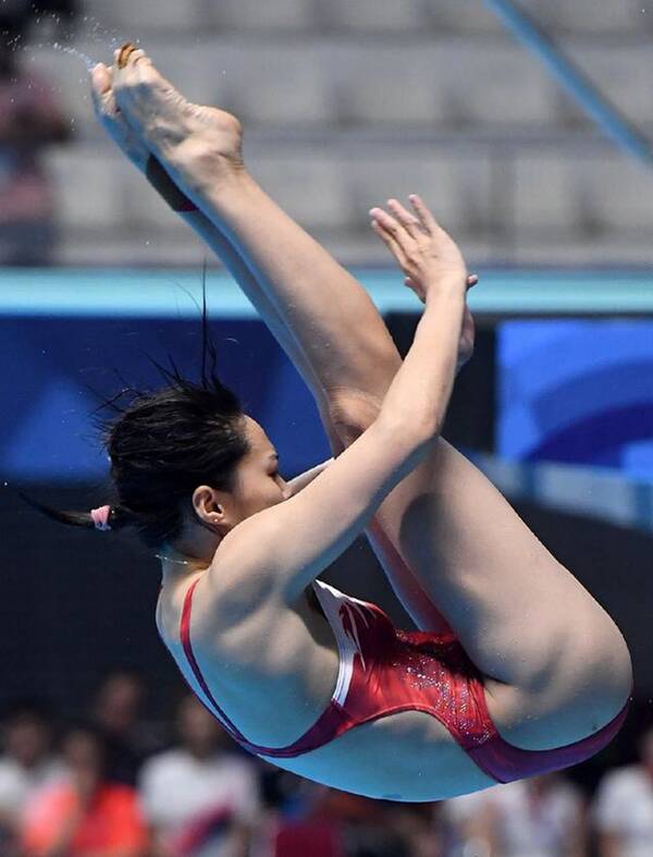 陈博)在刚刚结束的亚运会跳水女子1米板决赛中,河北选手王涵以323