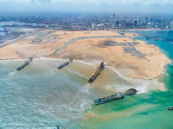 斯里兰卡正在建一个港口城市,设计类似于香港