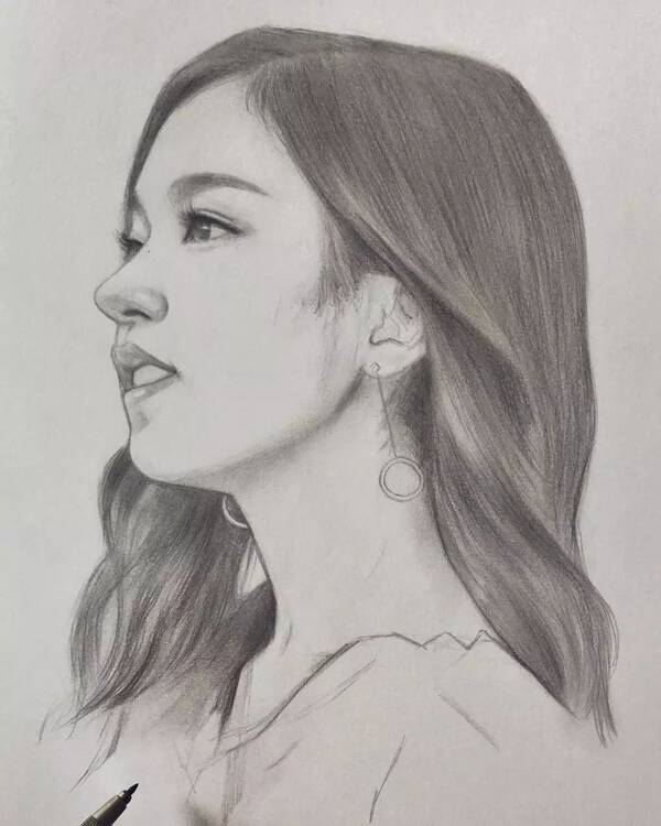 速写人物美女_大师人物速写_线描速写人物临摹图-圈子花园图片