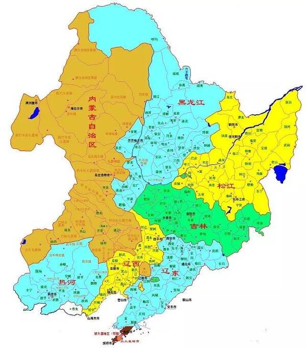 1949年,新中国成立之后,东北地区设立黑龙江,松江,吉林,辽东和辽西五图片