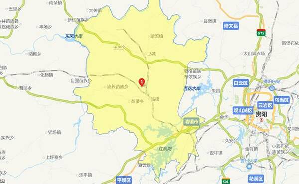 贵州比较有名的一个县级市以镇命名,地图犹如人像望着云贵高原!图片