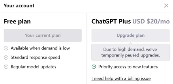 ChatGPTPlus会员再见?需求大增OpenAI为何突然关闭通道? ChatGPTPlus会员再见?需求大增OpenAI为何突然关闭通道?