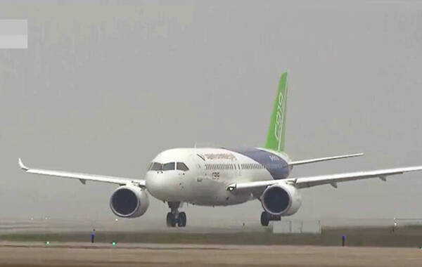 C919大型客机再获30架订单 订单总数达600架(图)