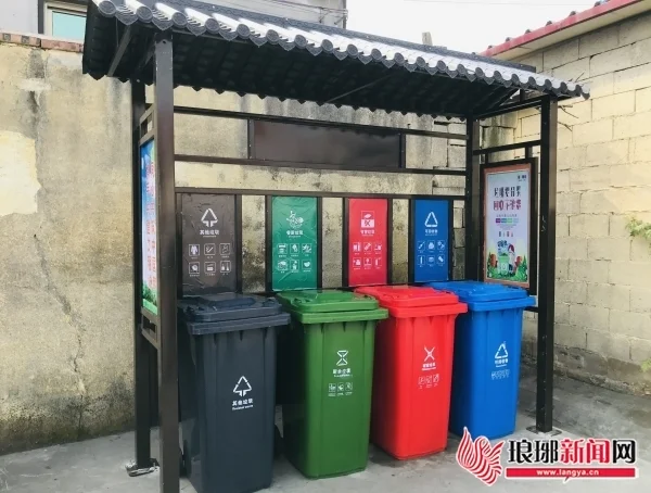 垃圾分类亭图片（垃圾分类亭生产厂家）兰山区18个村居添设垃圾分类亭近一月 村容村貌更整洁，垃圾分类亭，学到了，(图2)