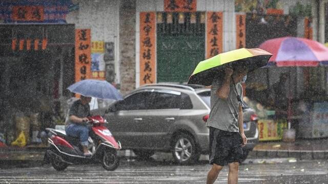 台风“鹦鹉”登陆广东海陵岛 当地雨大浪急