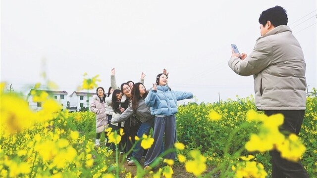 游客踏青赏花 尽享春日美好