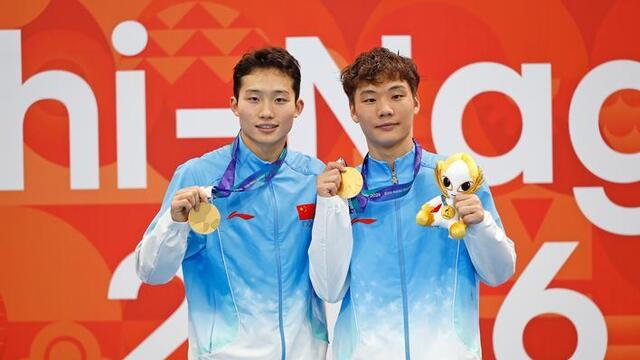亚运会跳水男双3米板摘金 湖北“双源”实现梦之队七连冠