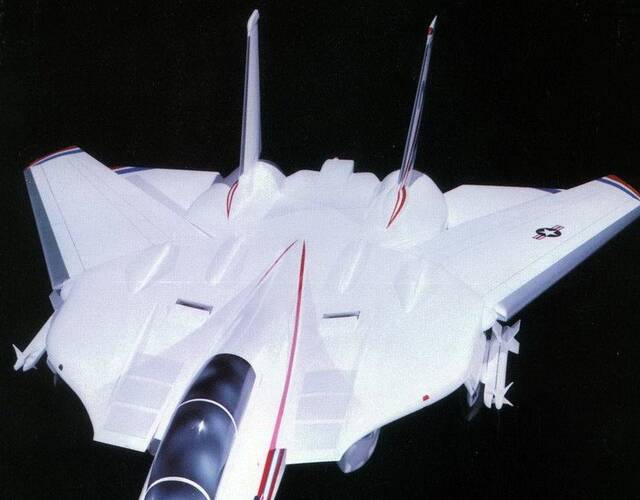 "超级雄猫21"的设计基于原始f-14,通过换装ge-f110-129发动机获得1.