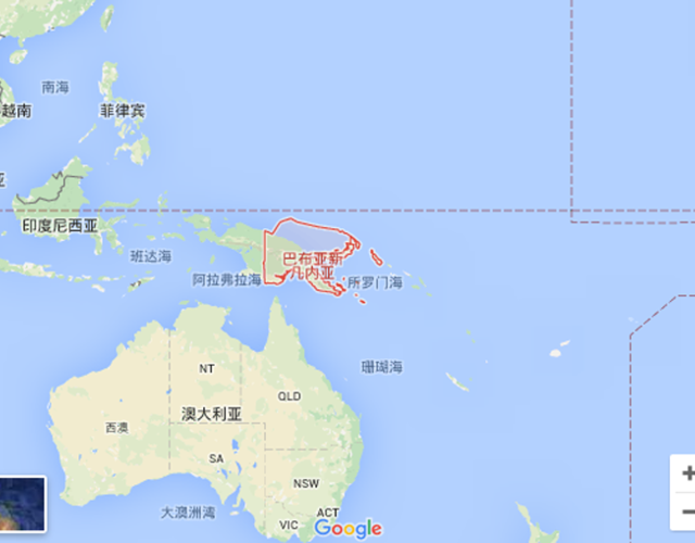 巴布亚新几内亚位置图.