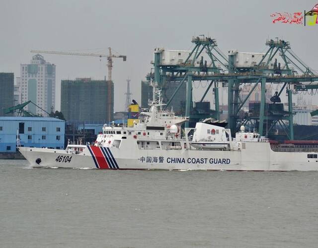 中国首艘056版海警船入列广东支队 装备有舰炮