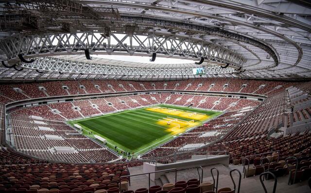 今日揭幕的2018世界杯足球赛,将在这座球场举