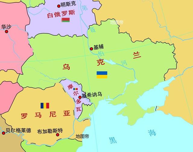 地图上划分,亚速海与刻赤海峡是俄罗斯与乌克兰的分界线.图片