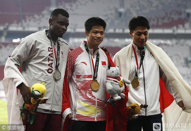 亚运男子100米苏炳添9秒92夺冠