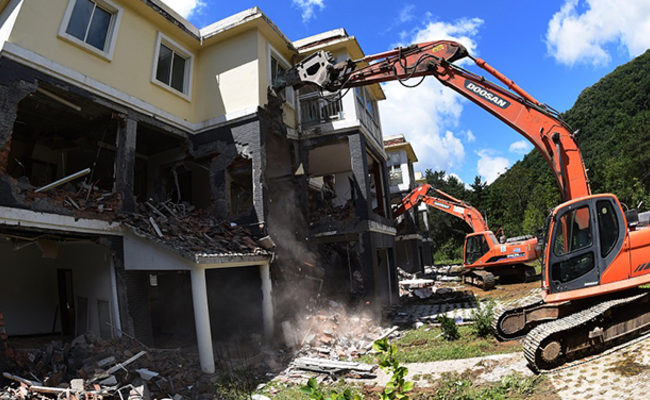 西安20栋违建别墅被拆