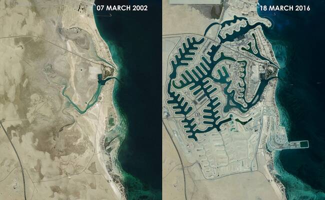 将海水引入沙漠造了一座城