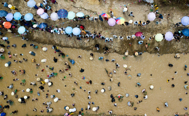 苗族“乌育”闹鱼庆丰收