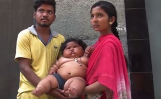 1岁女婴每天吃48顿饭 全家几乎被吃垮