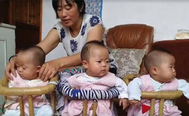 41岁外婆生下三胞胎 卖房凑奶粉钱