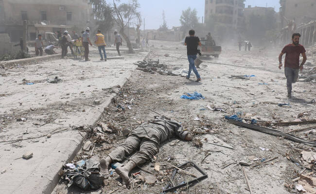 叙利亚阿勒颇遭桶炸弹袭击至少15死