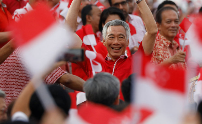 新加坡迎第53个国庆日现场