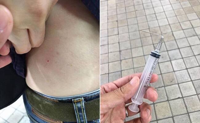 泰游客在韩被老妇用针管刺身体