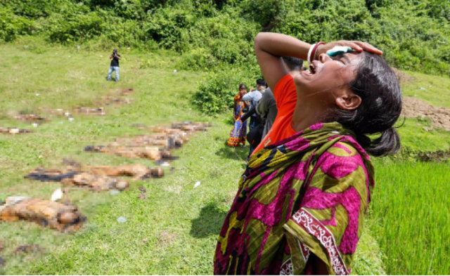 缅甸现45具印度教徒尸体 遭罗兴亚武装分子杀害丨现场