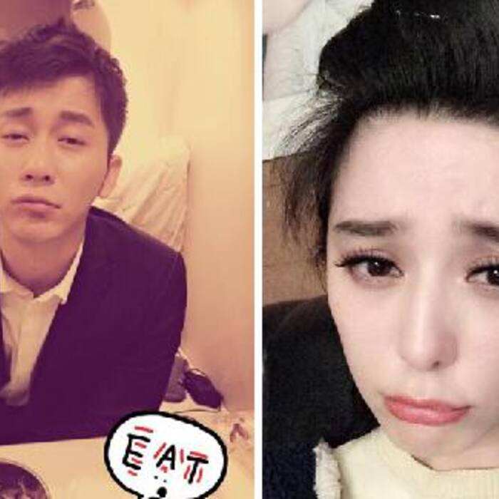 李晨晒噘嘴卖萌照 表情与范冰冰神同步(图)