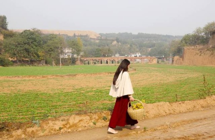 河南郑州,在郑州郊区的一片麦田里,80后美女刘娟的新书《我的田园生活